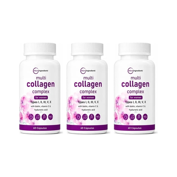 Multi Collagen Complex · Pack 3 frascos (60 cápsulas c/u)