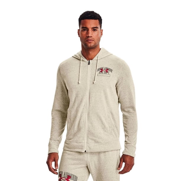 POLERON UNDER ARMOUR RIVAL TERRY ATHLETIC DEPARTMENT FULL-ZIP BEIGE | 1370355-279 - Talla Xl