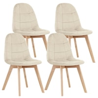 Pandalino - Pack 4 Sillas Vorak Beige | Diseño Elegante Y Cómodo Para Tu Hogar