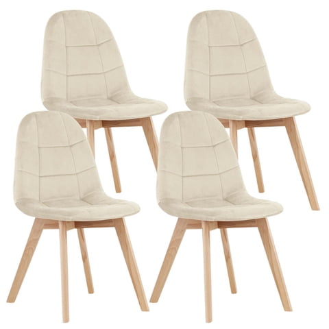 Pandalino - Pack 4 Sillas Vorak Beige | Diseño Elegante Y Cómodo Para Tu Hogar