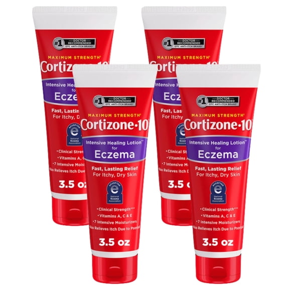 Loción Cortizona 10 para Alivio de Picazón por Eccema 4x100 ml
