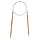 thumbnail image 1 of Uxcell Tamaño US 9 (5.5mm) Aguja Circular de Cable de Acero de Bambú de 32 pulgadas para Proyectos Hechos a Mano, 1 of 7