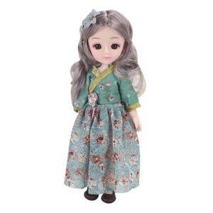 Magideal - Muñeca Bjd De 9 Pulgadas Para Niña, Articulaciones Flexibles Con Vestido, Muñeca De Moda, Muñeca Articulada, Muñeca De 1/8, Juguete De Vestir Para Niñ