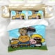 thumbnail image 5 of Amigos Kakao Conjunto de sábanas temático, trío de piezas, cómodo y amigable con la piel, diseño único, regalo de decoración para el hogar para familiares, amigos y fans, 90 cm * 190 cm, 5 of 6