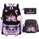 thumbnail image 1 of 3pcs Kuromi Backpacks Patchwork Capacity Women Men Travel Mochilas With Shoulder Bags Ins Laptop Teens School Bags, 1 of 3