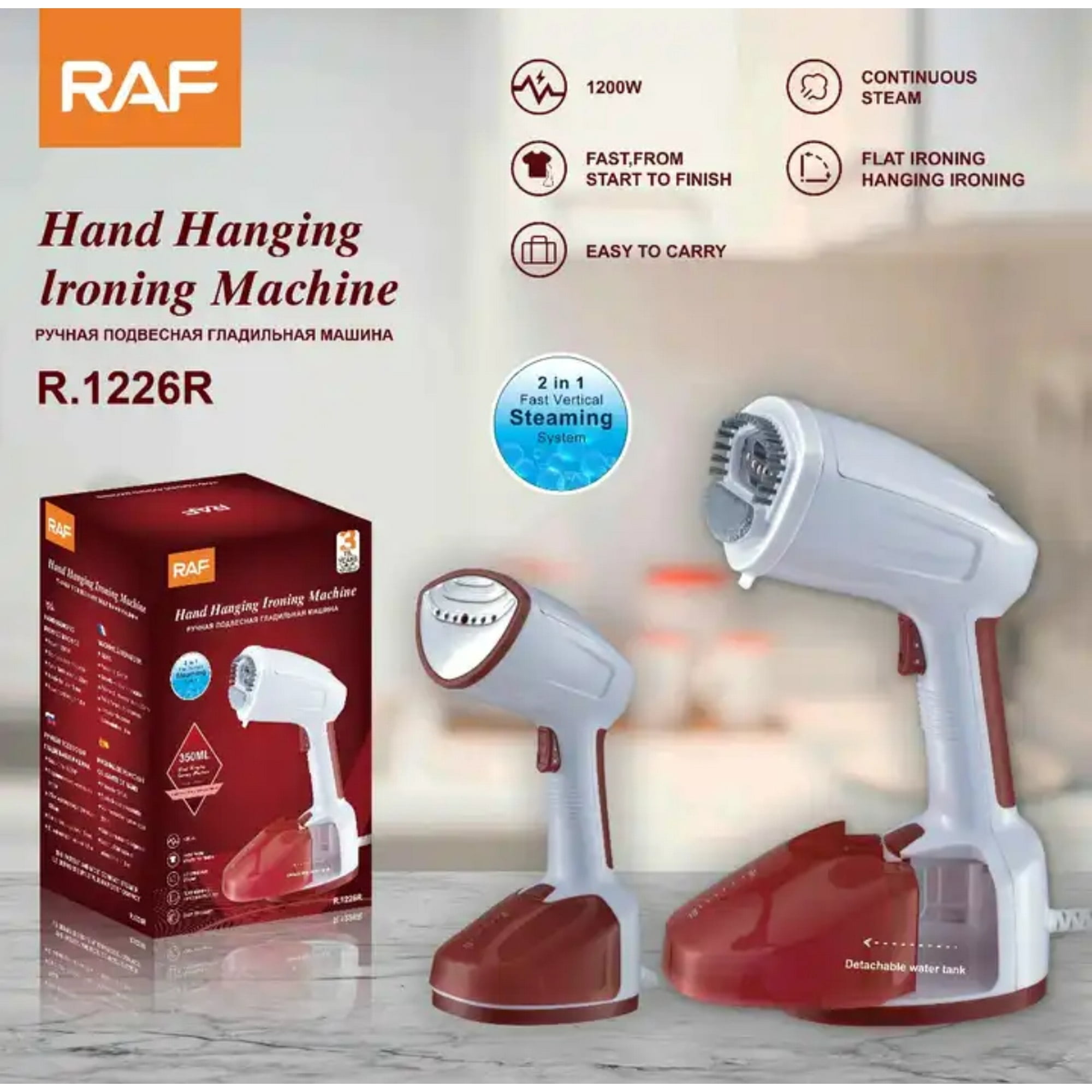 Plancha A Vapor Eléctrica De Mano Raf-1226r