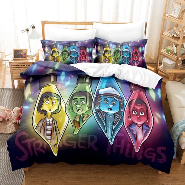 Stranger Things 3-piece digital printed duvet cover pillowcase