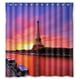 thumbnail image 1 of Cortina de ducha de la Torre Eiffel, juego de cortina de baño con ganchos, tamaño 66 x 72 pulgadas, 1 of 3