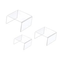 Ioensy - 3 Elevadores De Exhibición De Acrílico Que Ahorran Espacio Para Artículos De Colección, Joyería Minorista