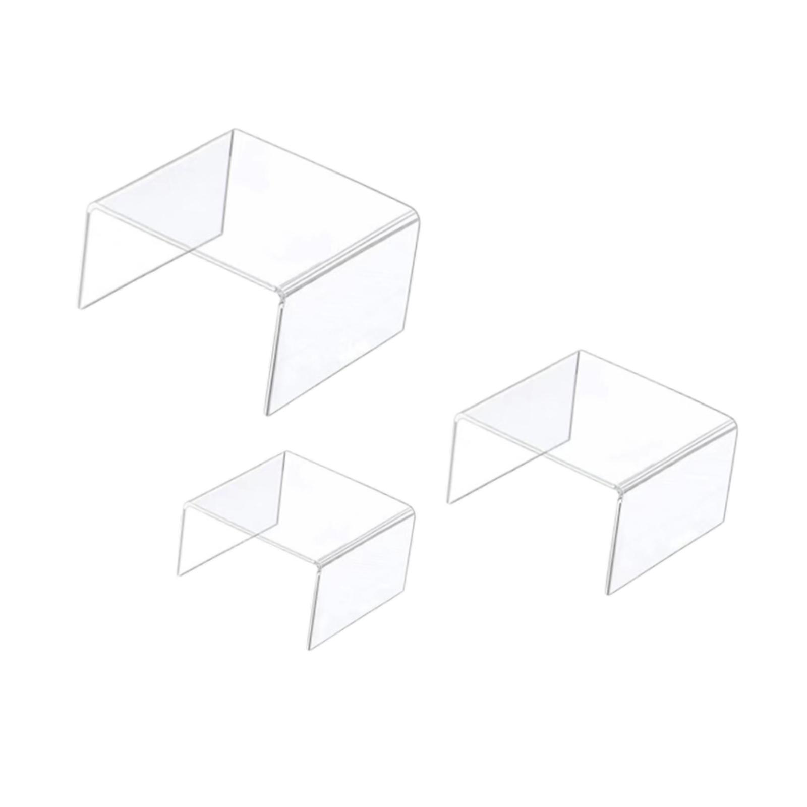 Ioensy - 3 Elevadores De Exhibición De Acrílico Que Ahorran Espacio Para Artículos De Colección, Joyería Minorista