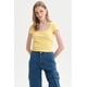 thumbnail image 1 of Polera Mujer Recogido Cropped Amarillo, 1 of 3