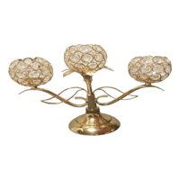 Genérico - Portavela Decorativo Triple Mesa Copa Elegante Adorno Jhn