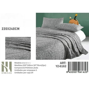 Mundo Shopping - Plumon Con Diseño Gris 2 Plazas