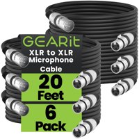 Cables Xlr Gearit Para Micrófono Macho A Hembra, Paquete De 6 M
