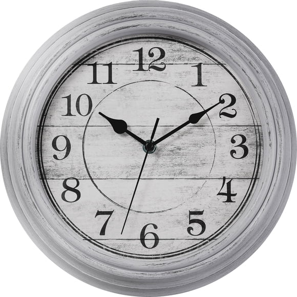 Reloj de Pared HYLANDA 30 cm Vintage Gris Silencioso