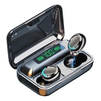 Tws - Auriculares F9-5 Negro + Banco Bateria 2000Mah Negro