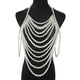 thumbnail image 1 of Cadena De Cuerpo En Capas Collar De Borlas Encantos Popular Para Lady Girls White, 1 of 5