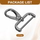 thumbnail image 3 of Uxcell 2Pcs Gancho Desmontable con Broche Giratorio 1 1/2" Anillo D con Ganchos de Garra de Langosta Giratorios para Bolso Color Metal de Arma, 3 of 7