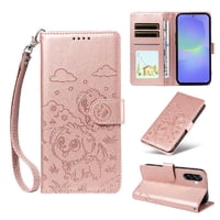 Funda Billetera Foxdock Compatible Con Samsung Galaxy A36 5G, Diseño Perrito Tierno, Ranuras Para Tarjetas Y Soporte Plegable