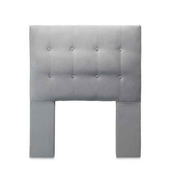 Respaldo Cama 1 Plaza Felpa Gris Sevilla CP