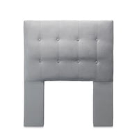 Dgb - Respaldo Cama 1 Plaza Felpa Gris Sevilla Cp