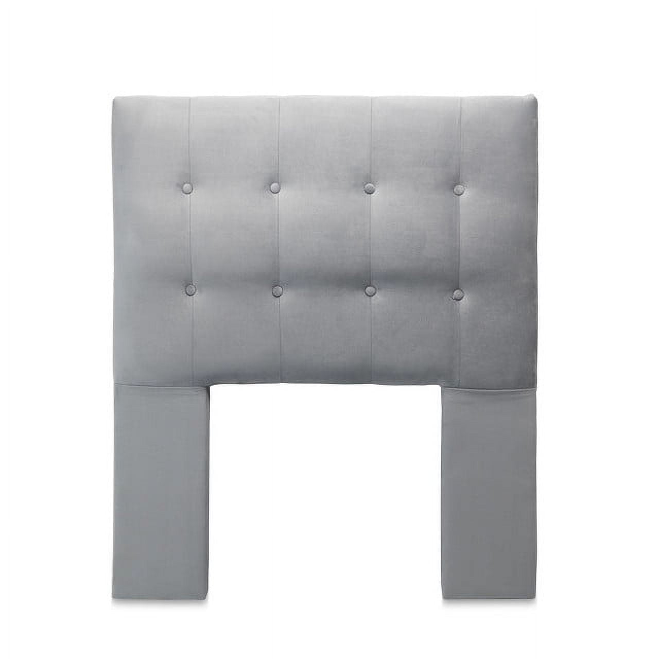 Dgb - Respaldo Cama 1 Plaza Felpa Gris Sevilla Cp