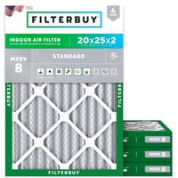 Filtro De Aire Filterbuy Merv 8 20X25X2, Paquete De 4