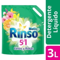 Detergente Líquido Lirios Y Rosas Doypack 3 L Rinso