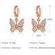 thumbnail image 2 of pares de pendientes de aro con diseño de mariposa, con dije de animal, de mariposa, dorados y plateados, para mujeres y adolescentes, 2 of 7