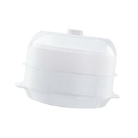 Magideal - Vaporera Redonda Para Microondas, Utensilios De Cocina, Olla De Cocina, Tapa Transparente, Plato, Contenedor De Comida Para Pescado, Verduras Caseras, , Doble Capa Blanca