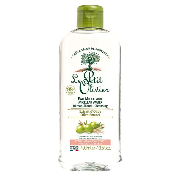 Agua micelar limpiadora Le Petit Olivier 400 ml con extracto de oliva