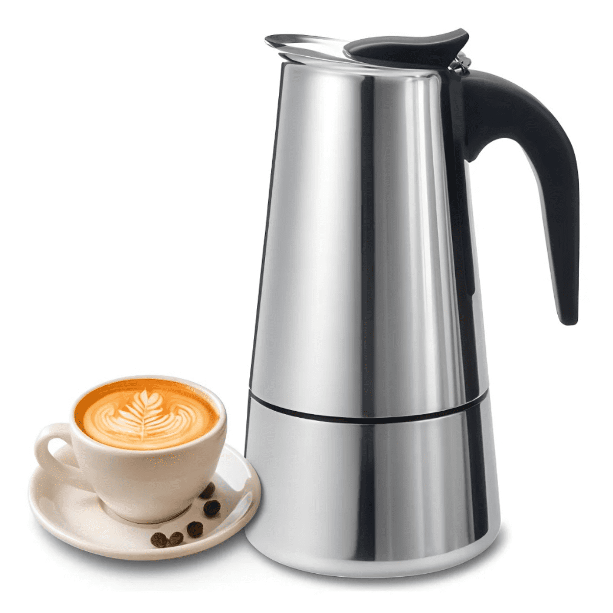 Genérico - Cafetera Italiana Acero Inoxidable Café Expresso 15 Oz