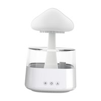 Magideal - Humidificador De Lluvia, Luz Nocturna Ambiental Con Cable Usb, Difusor De Aceite Esencial, Humidificador De Agua De Goteo Para Sala De Estar, Sala De Blanco