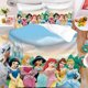 thumbnail image 1 of New Princess Comforter Set,Girl's Princess Bedding Set,Rapunzel Mermaid Patterned Duvet Cover Bed Sheets, 1 of 5