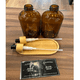 thumbnail image 5 of 2 Dispensador De Jabon Botella Vidrio Ambar 500 Ml + Bandeja Marrón, 5 of 6