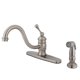 thumbnail image 1 of Grifo de cocina vintage Kingston Brass de 8 pulgadas, níquel cepillado, 1 of 2