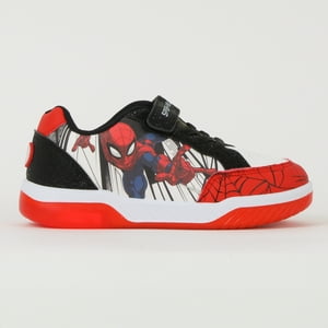Zapatillas Con Luces Niño Rojo Volando Spiderman Marvel