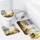 thumbnail image 4 of Cristiano-theme 4-Piece Shower Curtain Set with Rugs, Waterproof Bathroom Decor Set Includes Bath Mat, U-Shaped Rug, Toilet Lid Cover and Curtain with Hooks, 4 of 6