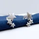 thumbnail image 3 of Aros Trio De Estrellas, Plata 925, Regalo Mujer Plateado, 3 of 5