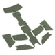 thumbnail image 4 of Pegatinas Para Casco De Corte Alto, Accesorios Para Casco DIY MK, Almohadillas Adhesivas Exteriores, Verde, 4 of 5