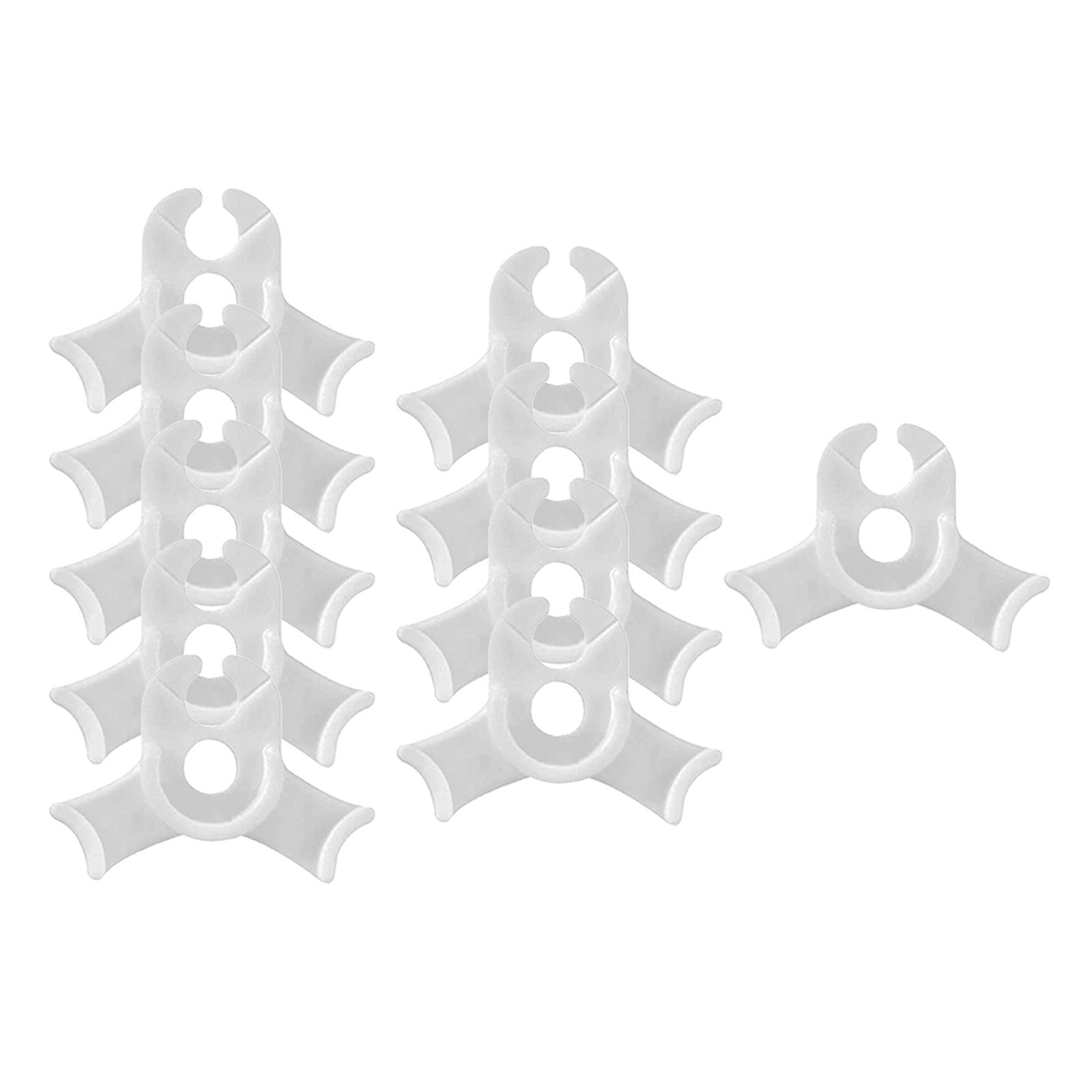 Ioensy - 10Pcs Lstclips Para Entrenamiento De Bajo Estrés 90 Grados Entrenadores De Plantas Bender White