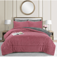 Mundo Shopping - Cobertor Con Chiporro Texturizado Lineal 2 Plazas Color Rosa