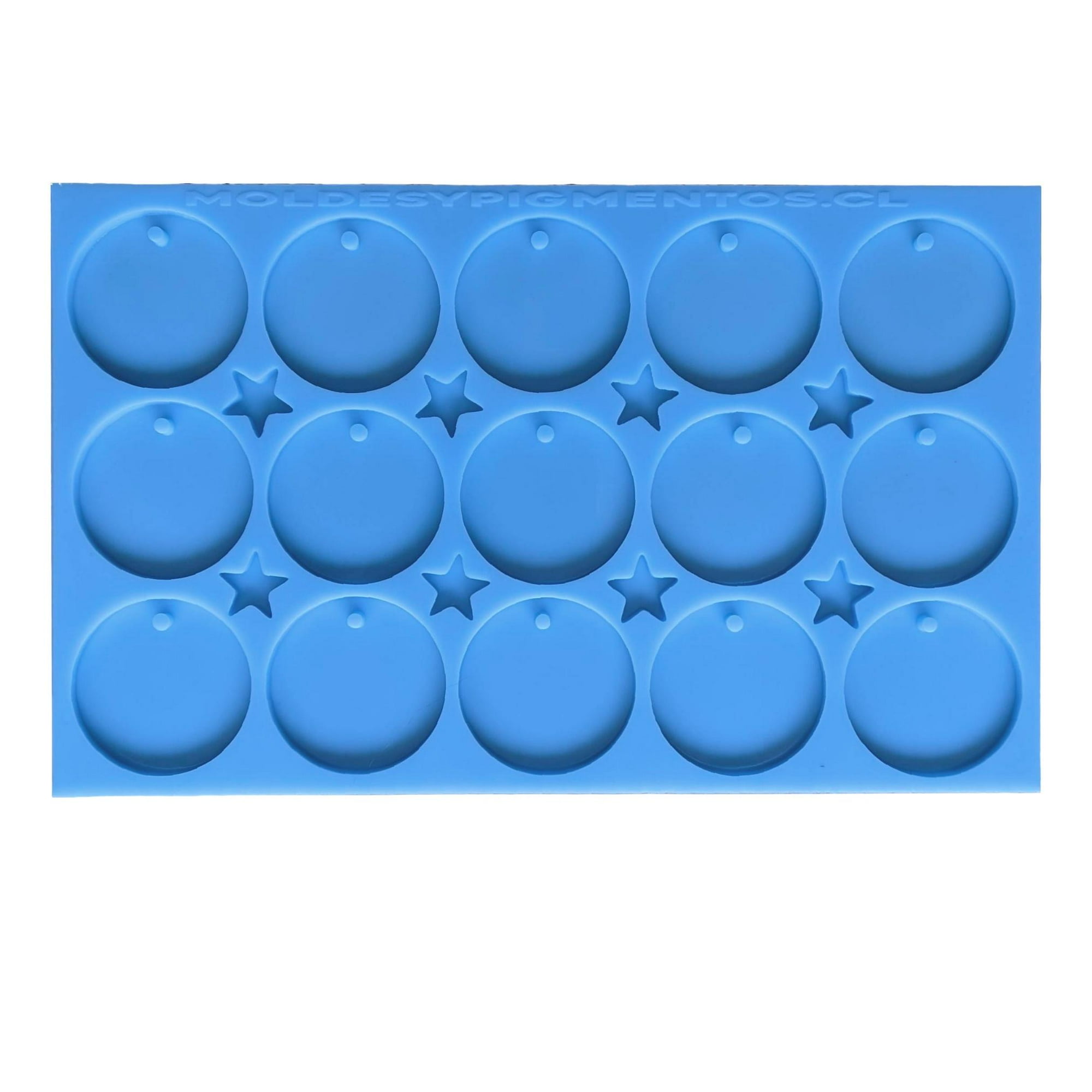 Moldesypigmentos.cl - Molde Set 15 Placas Circulares 5cm Para Resina Epóxica