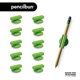 thumbnail image 2 of Porta lápices pencilbun 5 cm verde lima 10 unidades, 2 of 9