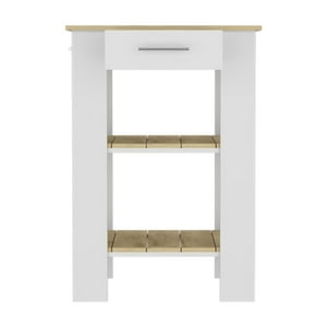 Fmfurniture - Isla De Cocina 1 Cajon Fm-006B Blanco