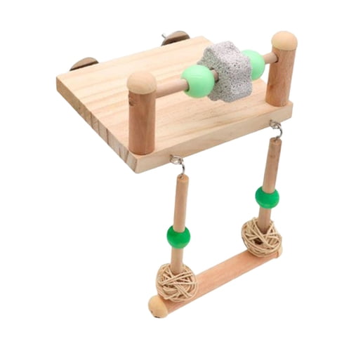 Magideal - Percha De Madera Para Loros Y Pájaros, Juguete De Madera Para Percas De Loros, Emocionante Diversión Para Masticar Para Hámster, Pájaros Y Loros