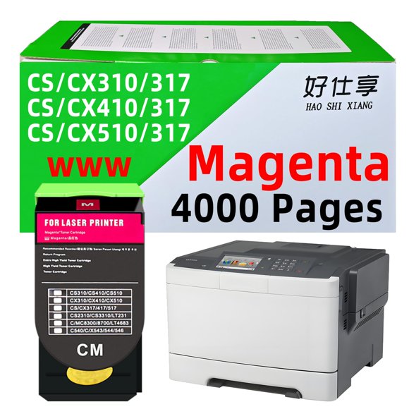 Cartucho de tóner HAO SHI XIANG Magenta 4000 páginas