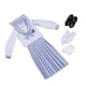 thumbnail image 3 of Figura A Escala 1/6, Conjunto De Uniforme Escolar Para Muñecas, Cuerpo De Figuras De Acción De 12 Pulgadas, Azul Claro, 3 of 3