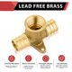 thumbnail image 3 of Conector en T PEX EFIELD 3/4" x 3/4" x 1/2" NPT - Pack de 10 unidades, 3 of 6