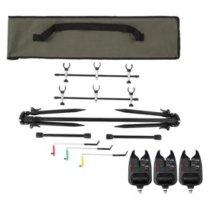 Ioensy - Soporte De Caña De Pescar Retráctil Soporte De Caña De Pescar De Viaje Con Alarma De Mordedura